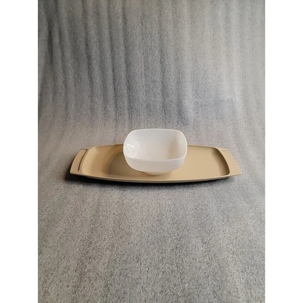 Vintage Tupperware Serv-Ette‎ Relish Tray and Dip Bowl